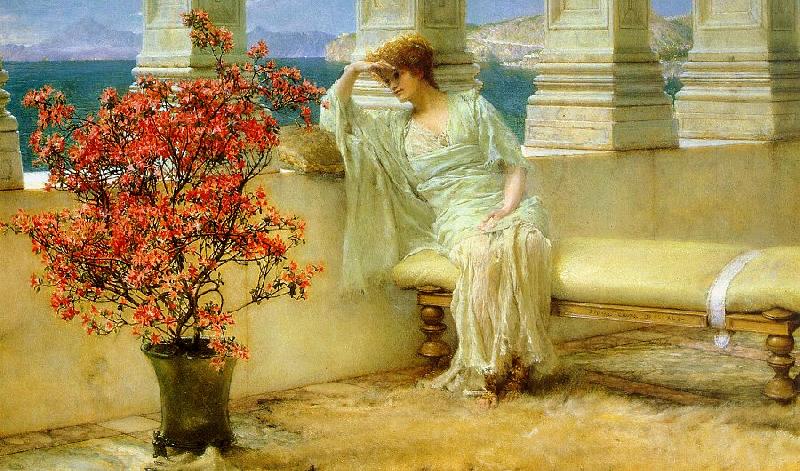 Alma Tadema Her Eyes are with Her Thoughts France oil painting art